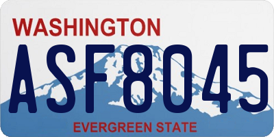 WA license plate ASF8045