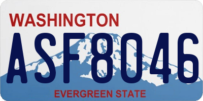 WA license plate ASF8046