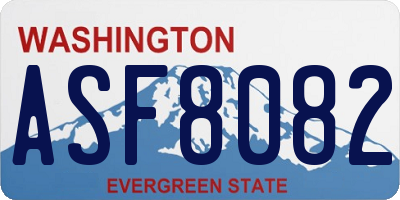 WA license plate ASF8082