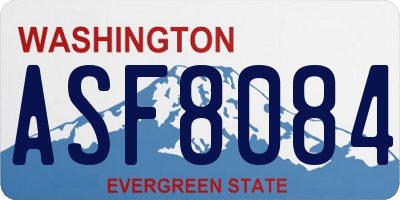 WA license plate ASF8084