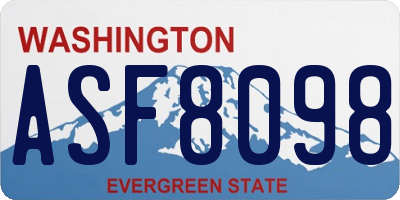 WA license plate ASF8098