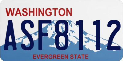 WA license plate ASF8112