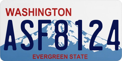 WA license plate ASF8124