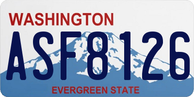 WA license plate ASF8126