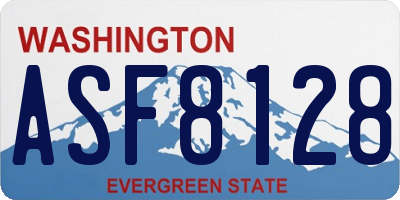 WA license plate ASF8128