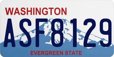 WA license plate ASF8129