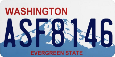 WA license plate ASF8146
