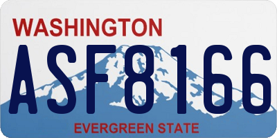 WA license plate ASF8166