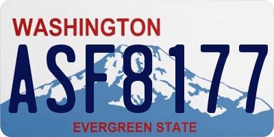 WA license plate ASF8177