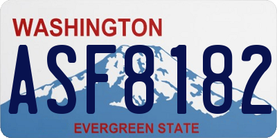 WA license plate ASF8182