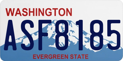 WA license plate ASF8185