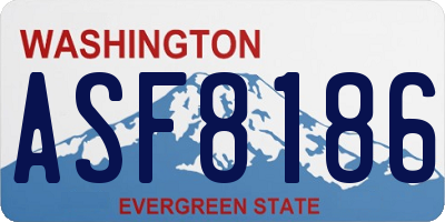 WA license plate ASF8186
