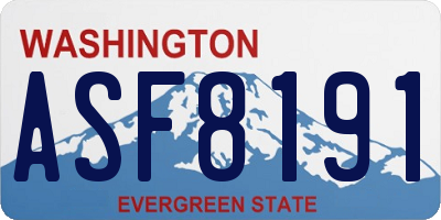 WA license plate ASF8191