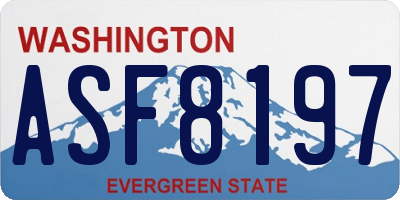 WA license plate ASF8197
