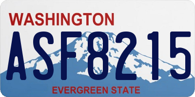 WA license plate ASF8215