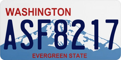 WA license plate ASF8217