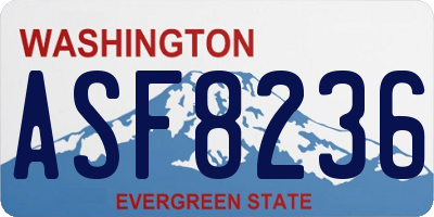 WA license plate ASF8236