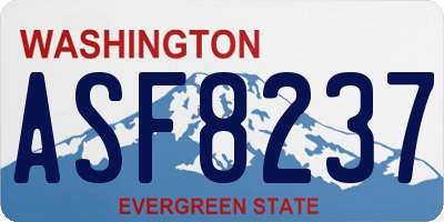 WA license plate ASF8237