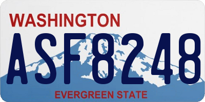 WA license plate ASF8248