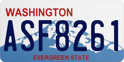 WA license plate ASF8261