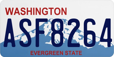 WA license plate ASF8264