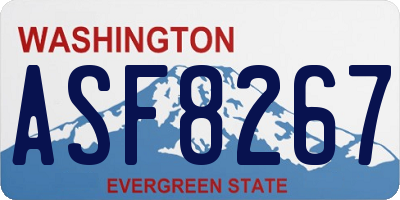 WA license plate ASF8267