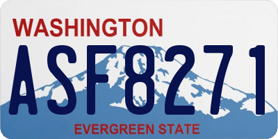 WA license plate ASF8271