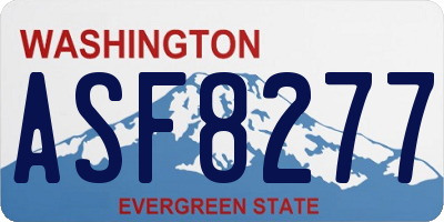 WA license plate ASF8277