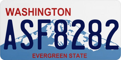 WA license plate ASF8282