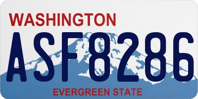 WA license plate ASF8286