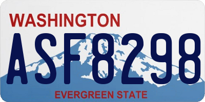 WA license plate ASF8298