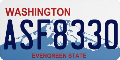 WA license plate ASF8330