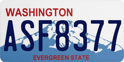 WA license plate ASF8377