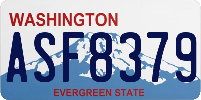 WA license plate ASF8379