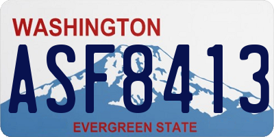 WA license plate ASF8413