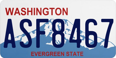WA license plate ASF8467