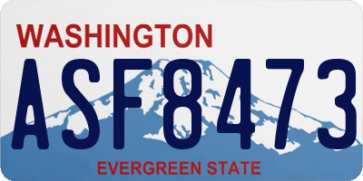 WA license plate ASF8473
