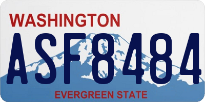 WA license plate ASF8484