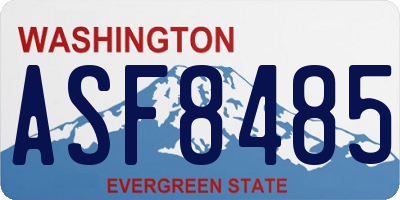 WA license plate ASF8485