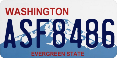 WA license plate ASF8486