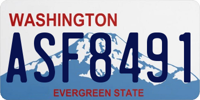 WA license plate ASF8491