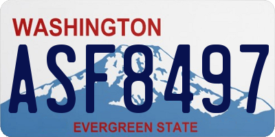 WA license plate ASF8497