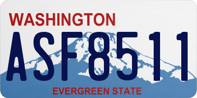 WA license plate ASF8511