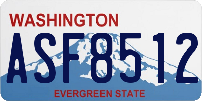 WA license plate ASF8512