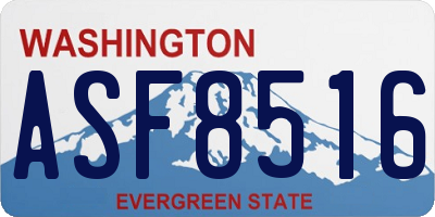 WA license plate ASF8516