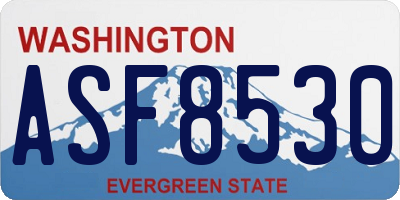 WA license plate ASF8530