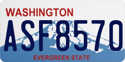 WA license plate ASF8570