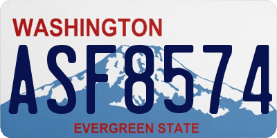 WA license plate ASF8574