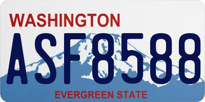WA license plate ASF8588