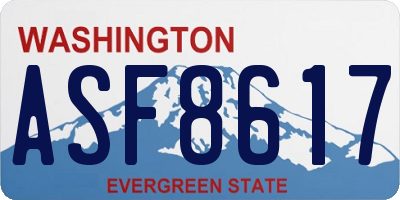 WA license plate ASF8617
